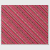 Papier Cadeau Bandes rouges (Plat)
