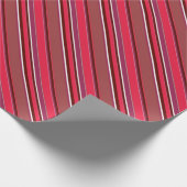 Papier Cadeau Bandes rouges (Coin)