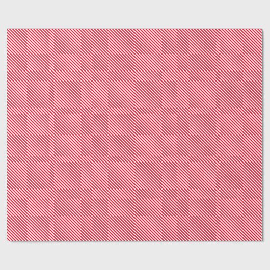 Papier Cadeau Bandes rouges/blanches (Plat)