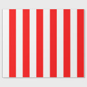 Papier Cadeau Bandes rouges et blanches (Plat)