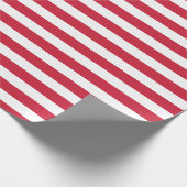 Papier Cadeau Bandes rouges et blanches (Coin)