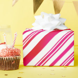 Papier Cadeau Bandes rouges et blanches