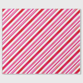 Papier Cadeau Bandes rouges et blanches (Plat)