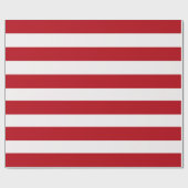 Papier Cadeau Bandes rouges et blanches (Plat)