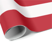 Papier Cadeau Bandes rouges et blanches (Coin rond)
