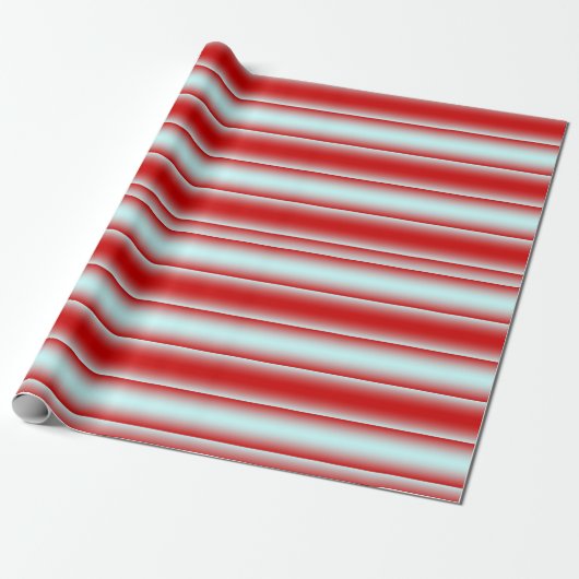 Papier Cadeau Bandes rouges et blanches (Déroulé)