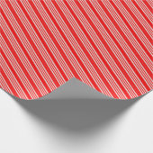 Papier Cadeau Bandes rouges et blanches (Coin)