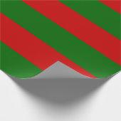 Papier Cadeau Bandes rouges et vertes (Coin)