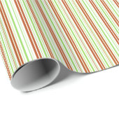 Papier Cadeau Bandes rouges et vertes (Coin rond)