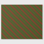 Papier Cadeau Bandes rouges et vertes (Plat)
