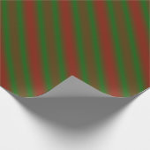 Papier Cadeau Bandes rouges et vertes (Coin)
