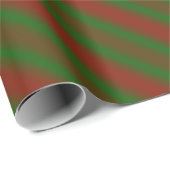 Papier Cadeau Bandes rouges et vertes (Coin rond)
