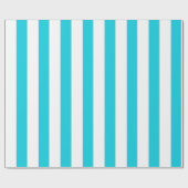 Papier Cadeau Bandes turquoise (Ajouter 2e couleur) (Plat)