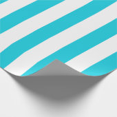 Papier Cadeau Bandes turquoise (Ajouter 2e couleur) (Coin)