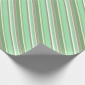 Papier Cadeau Bandes vert pâle (Coin)