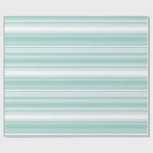 Papier Cadeau Bandes vertes à la menthe (Plat)