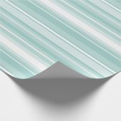 Papier Cadeau Bandes vertes à la menthe (Coin)