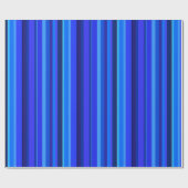 Papier Cadeau Bandes verticales bleues (Plat)