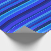 Papier Cadeau Bandes verticales bleues (Coin)