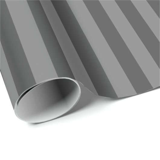 Papier Cadeau Bandes verticales monochromes gris poli (Coin rond)