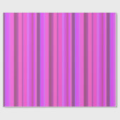 Papier Cadeau Bandes verticales roses (Plat)