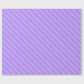 Papier Cadeau Bandes violettes (Plat)