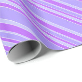 Papier Cadeau Bandes violettes (Coin rond)
