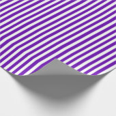 Papier Cadeau Bandes violettes et blanches (Coin)
