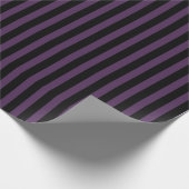 Papier Cadeau Bandes violettes foncées et noires (Coin)