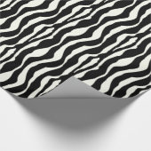 Papier Cadeau Bandes zébrées - Noir et Blanc (Coin)