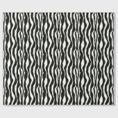 Papier Cadeau Bandes zébrées - Noir et Blanc (Plat)