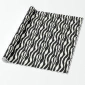 Papier Cadeau Bandes zébrées - Noir et Blanc (Déroulé)