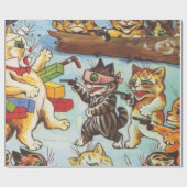 Papier Cadeau Bandits Kitten De Louis Wain (Plat)