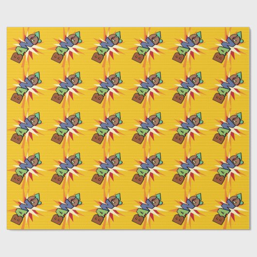 Papier Cadeau BANG Fun Retro Comédie Livre Pop Art (Plat)