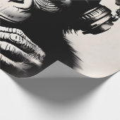 Papier Cadeau Banksy DJ Monkey Gorilla Chimp (Coin)