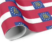 Papier Cadeau Bannière Motif De Géorgie (Coin rond)