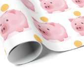 Papier Cadeau Banque rose (Coin rond)