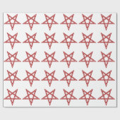 Papier Cadeau Baphomet rouge (Plat)
