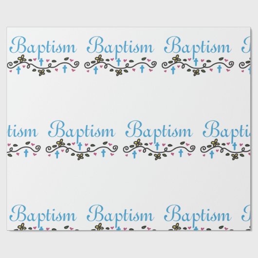 Papier Cadeau Baptême (Plat)