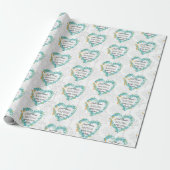 Papier Cadeau Baptême Ajouter Nom & Date Cross Dove Oubliez-moi  (Déroulé)