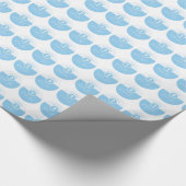 Papier Cadeau Baptême Bleu Enfant de Dieu, personnalisable (Coin)