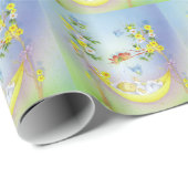 Papier Cadeau Baptême de bébé, baptême (Coin rond)