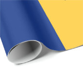Papier Cadeau Barbados Blue Yellow or (Coin rond)