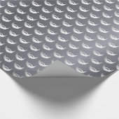 Papier Cadeau Barbe d'anniversaire de renard argent hommes gars  (Coin)