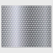 Papier Cadeau Barbe d'anniversaire de renard argent hommes gars  (Plat)