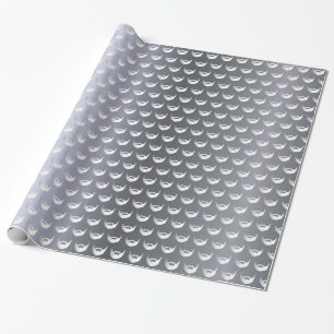 Papier Cadeau Barbe d'anniversaire de renard argent hommes gars 