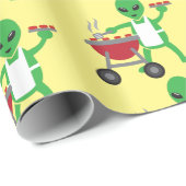 Papier Cadeau Barbecue Alien Cuisine Thunder_Cove (Coin rond)