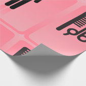 Papier Cadeau Barber Shop Icon Haircut Comb et ciseaux