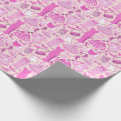 Papier Cadeau Barbiecore rose et rose chaud (Coin)