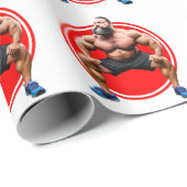 Papier Cadeau Barbu Musclé (Coin rond)